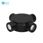 چراغ دکوراتیو گردلوله کوتاه چهار طرفه لنز محدب بدنه مشکی | رسام چراغ دکوراتیو گردلوله کوتاه چهار طرفه لنز محدب بدنه مشکی