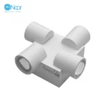 چراغ دکوراتیو مربع 90درجه چهار طرفه محدب بدنه سفید
